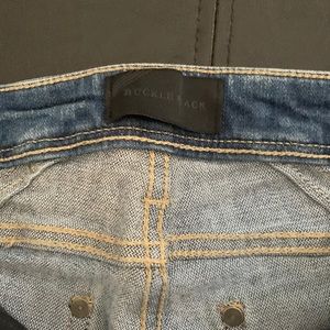 Gently worn Buckle Black Straight Jeans! Long!